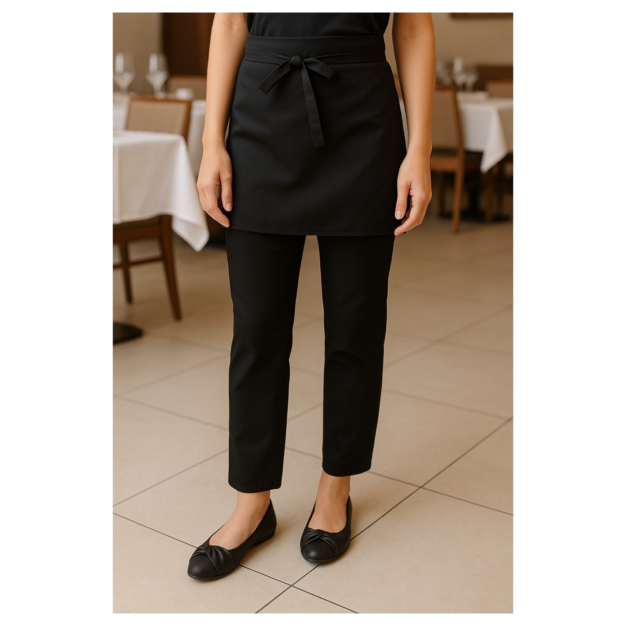 Ladies Black Slip On Flat Shoes - Schoolwear / Workwear